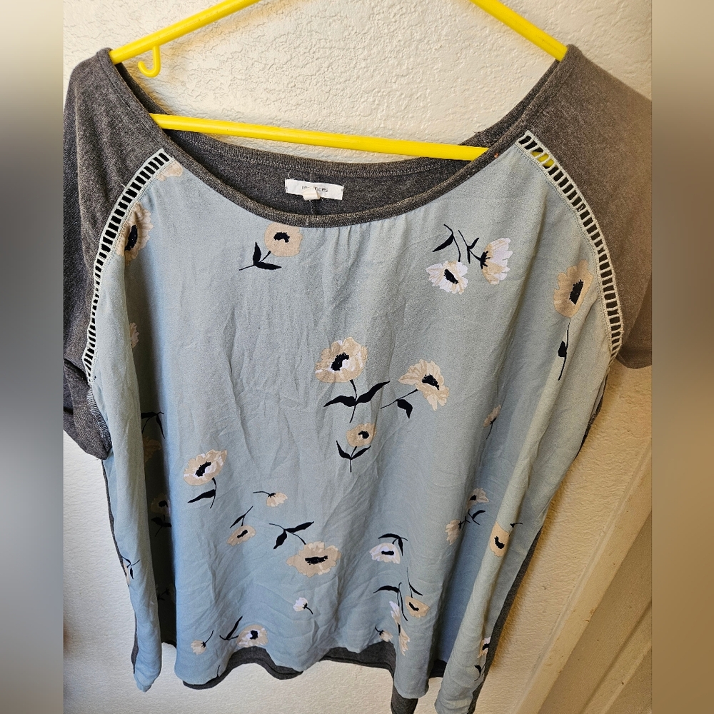 Maurices Gray and Blue Floral Dress